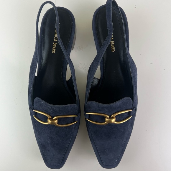 VERONICA BEARD BLUE SUEDE SLINGBACK SANDALS - Picture 11 of 11